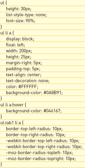 【4-3】左上と右上のみ角丸指定をしているので、底辺はそのまま直角になる