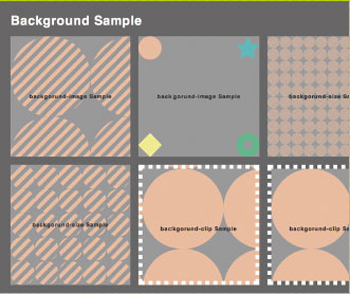 CSS3から背景画像の複数指定が可能になった。これを利用すると、限られた数の画像からでも多彩なパターンの背景をつくることが出来る。