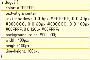 【6-2】内側にくる色は文字色と同じ白にすることによって、文字の輪郭がぼやけて発光しているように見える