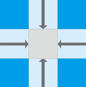 【1-1】4つの角は固定され、その間が自動で埋められる