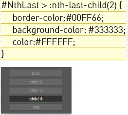 【1-3】nth-last -child(2) では下から2番目が選択される