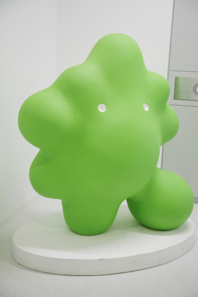 Amebaカラーでいっぱいのエントランス。サイバーエージェントのメディア事業の中核を担うのが、このAmebaであるのはご存知の通り