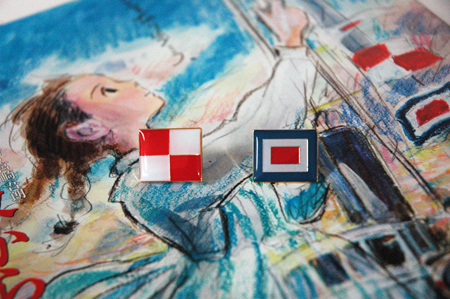 配布されたピンズ