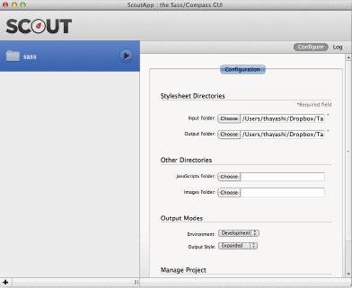 【2-2】Output StyleでCompressedを選ぶとCSSの圧縮も可能だ。
