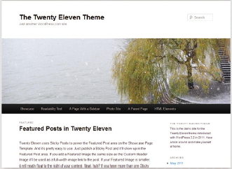 【07】Twenty Elevenテーマの場合、ブラウザの横幅が800pxを超える場合には、通常のPCサイトが表示される。