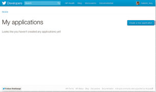 【01】Twitter Developersのページ（https://dev.twitter.com/apps）