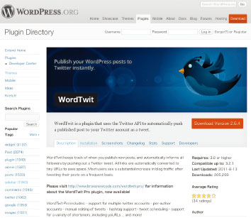【01】WordTwit（http://wordpress.org/extend/plugins/wordtwit/）