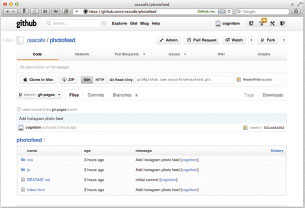 【3-1】githubページ : ZIPボタンをクリックするとサンプルをダウンロードできる。