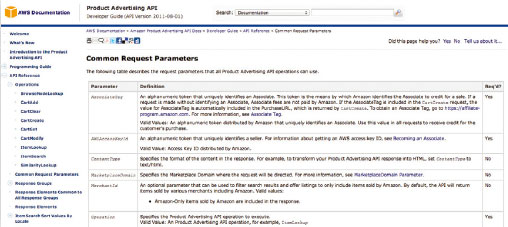 【05】Developer Guide(http://docs.amazonwebservices.com/AWSECommerceService/2011-08-01/DG/CommonRequestParameters.html)