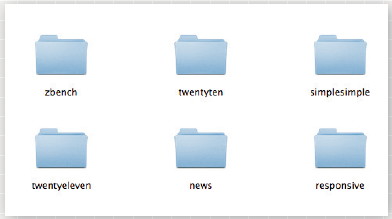 【02】インストール済みのテーマは、すべて wp-content/themes フォルダ内に格納されている。