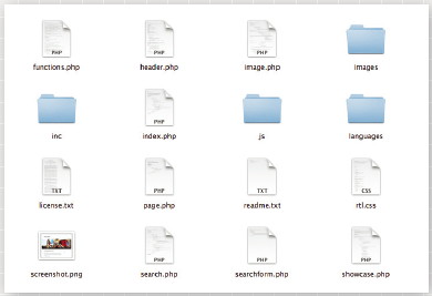 【03】Twentyelevenフォルダ内には、たくさんのPHPファイルやフォルダが格納されている。