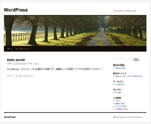 【04】WordPressの3.0と3.1当時のデフォルトテーマ「Twenty Ten」。