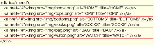 【3-1】メニューを記述する。