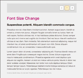 フォントサイズの切り替えボタン