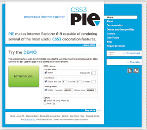 【05】CSS3 PIE（http://css3pie.com/）。