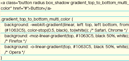 【6-3】青から白に変わる途中で黒を差し込む場合のHTML+CSS。