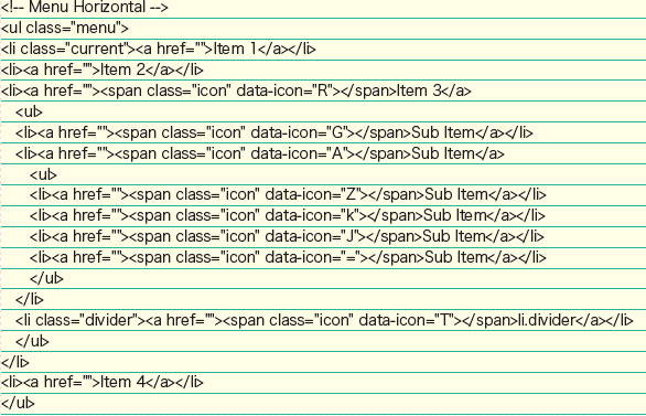 【10】グローバルメニューもclass にmenu を指定するだけできれいに作れる。
