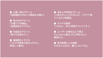 【11】通販サイトでのセールスレターテクニックの例