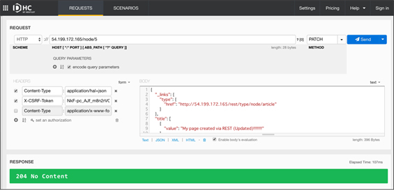 （PATCHにより、リソースを編集した）