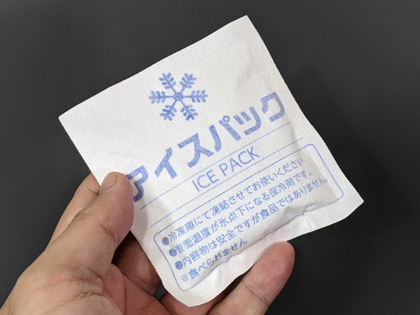 付属のアイスパック。サイズさえ合えば市販品でも代替できます