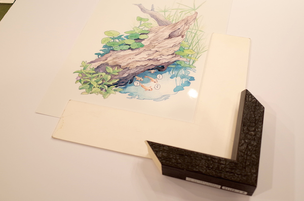 こちらの作品にぴったりあっている額縁も、先ほどの作品にはそぐわないことが分かる 