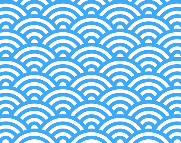 <span style="color: #666699;">日本の伝統文様「青海波」</span>