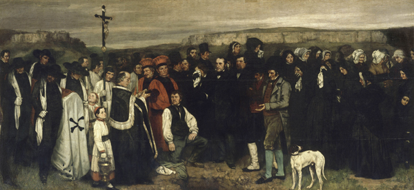 図1◆ギュスターヴ・クールベ《オルナンの埋葬》 1849～50年［オルセー美術館］