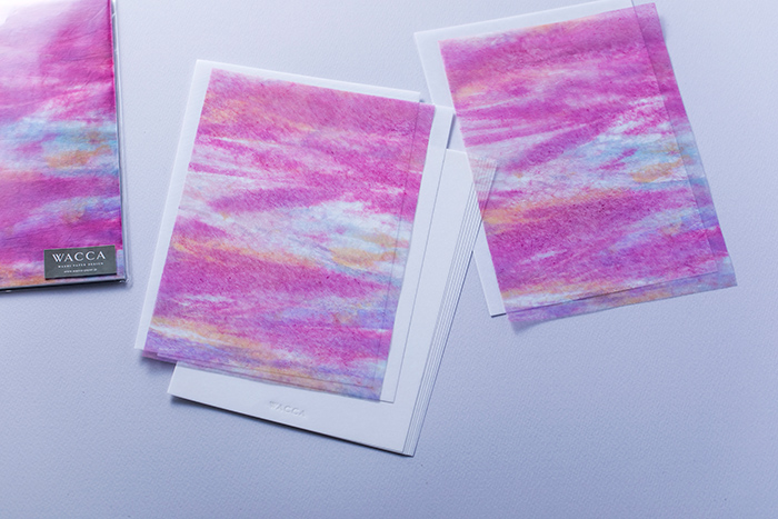 柳しぼり染便箋セット20枚＋5枚入 ピンク