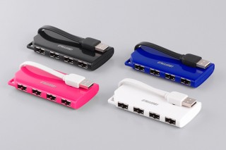 バッファローコクヨ、コネクタの上下を気にせずに挿せるUSBハブを発売