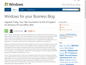 Windows XPの延長サポートがあと2年で終了－Vistaは延長サポート期間に突入