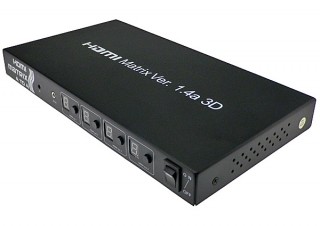 エバーグリーン、入出力4ポートずつを備えるマトリクス型HDMI切替器を発売