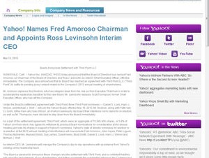 米Yahoo!、学歴詐称問題でCEOのScott Tompson氏を解任 