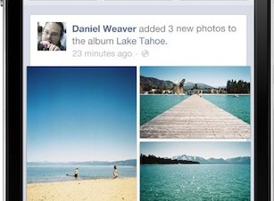 米Facebook、モバイル版のデザインをリニューアルし写真表示を拡大