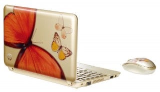 蝶がデザインされたデザイン性の高いミニノートPC「HP Mini 210 Vivienne Tam Edition」