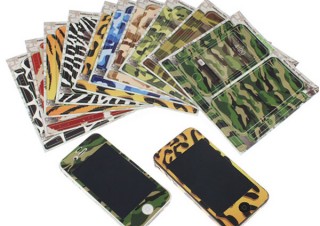 エバーグリーン、迷彩/アニマル柄のiPhone4S専用ステッカーを発売