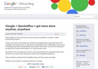 米Google、モバイル向けオフィススイート「Quickoffice」の買収を発表