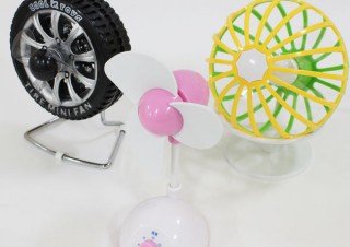 エバーグリーン、タイヤ型などユニークなデザインのUSB扇風機を発売