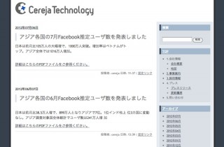 日本のFacebookユーザーが1000万人突破、増加率トップはベトナム