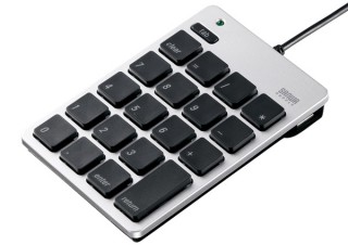 サンワ、MacBook Pro/Air対応のテンキーを発売─USBハブ搭載モデルも