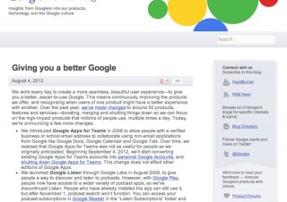 Googleが製品・サービスの整理統合を発表、Google Listenなどを終了へ