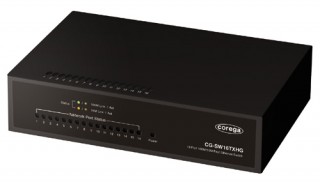 高温度環境に強い小型16ポートスイッチングハブ