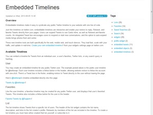 Twitter、サイト上にタイムラインを表示できる「埋め込みタイムライン」を提供開始