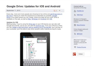 Google DriveのiOS/Android版が刷新、ドライブ上の編集も可能に