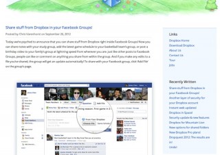 FacebookとDropboxが提携、Facebookグループ内のファイル共有機能強化