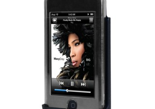 スタンドクリップホルスターがセットになったiPod touch用クリアケース