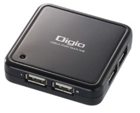 コンパクトな7ポートUSB2.0ハブ