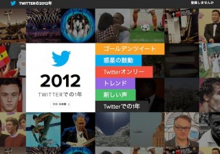 Twitter、ツイートで2012年を振り返る専用ページを開設