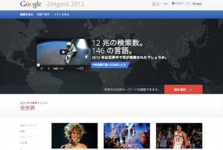 Google、世界で何が最も検索されたかを振り返る「Zeitgeist 2012」公開
