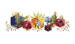 今日のGoogleロゴはくるみ割り人形初演120周年