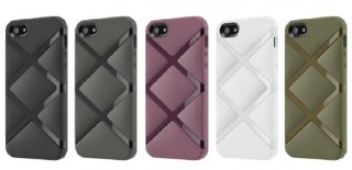 グリップ感を高めるX形メタルクリップがスタイリッシュなiPhone5ケース